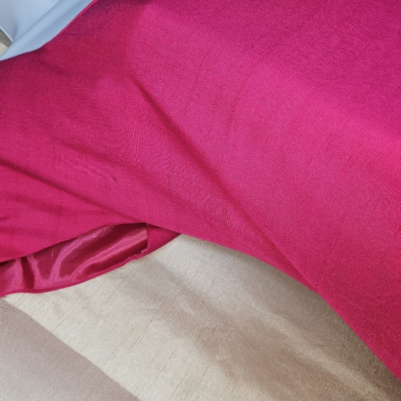 St Gillian Kay Unger pink raw silk sheath dress Womens 10 - Picture 7 of 10